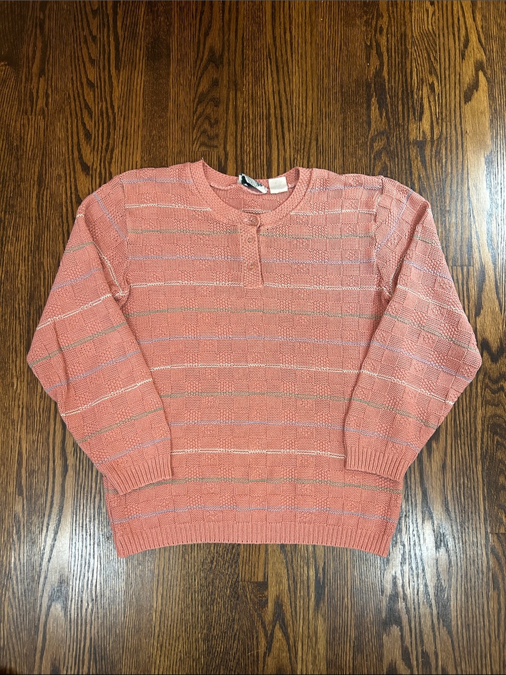 Vintage 90s Knit Henley Style Sweater